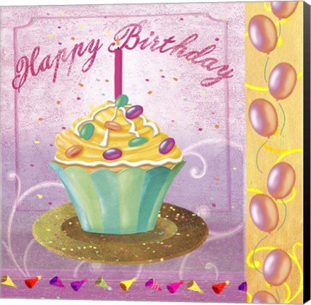 Framed Cupcake Holidays I Print