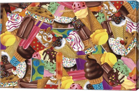 Framed Ice Cream Collage Print