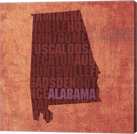 Framed Alabama State Words Print