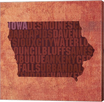 Framed Iowa State Words Print
