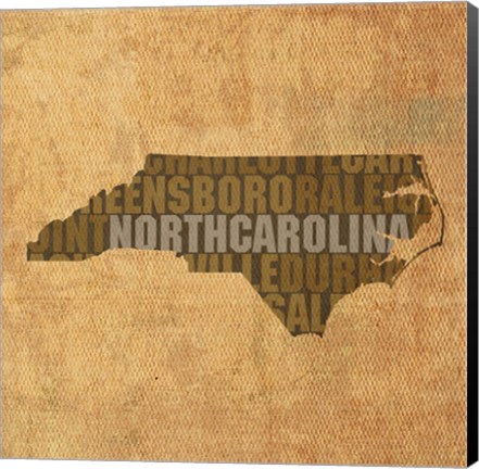 Framed North Carolina State Words Print