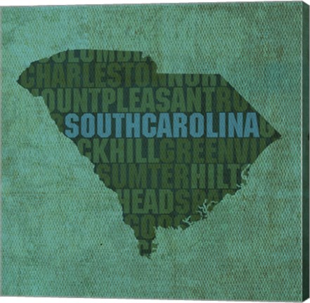 Framed South Carolina State Words Print