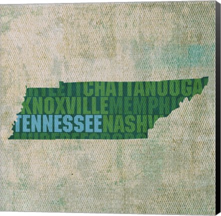 Framed Tennessee State Words Print