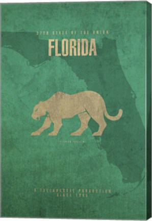 Framed Florida Poster Print