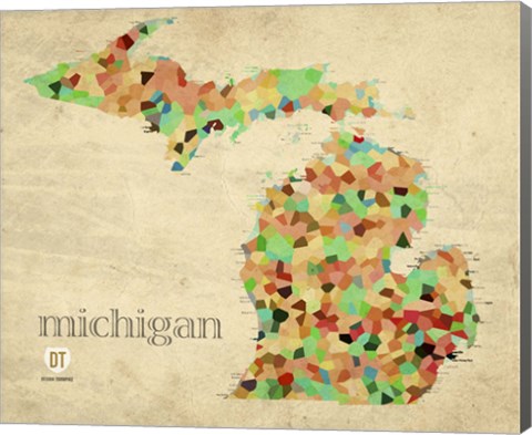 Framed Michigan Print