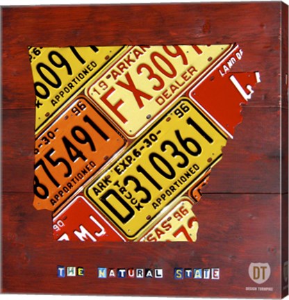 Framed Arkansas Map Print