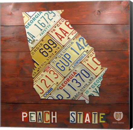 Framed Georgia Map Print