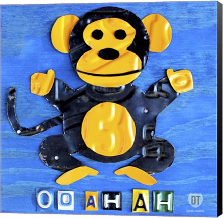 Framed Oo Ah Ah The Monkey Print