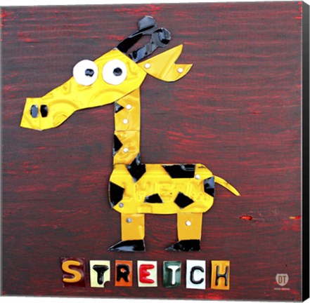Framed Stretch The Giraffe Print