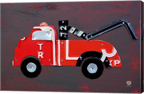 Framed Tow Truck Print
