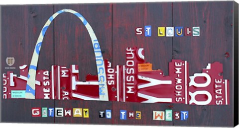 Framed St. Louis Skyline Print