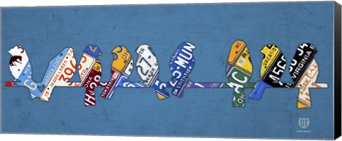 Framed Birds on a Wire Print