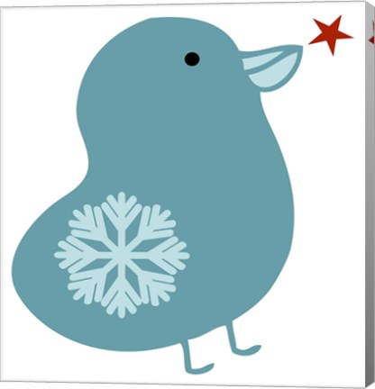 Framed Snowflake Bird Print