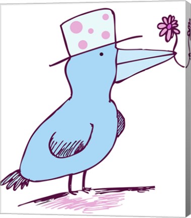 Framed Flower Bird Print