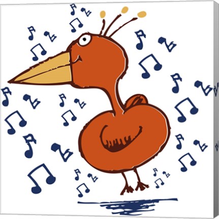 Framed Music Bird Print