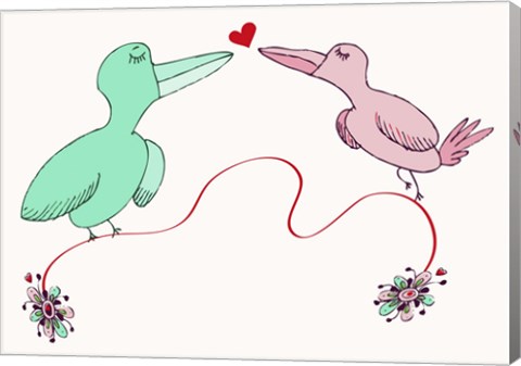 Framed Love Birds Print