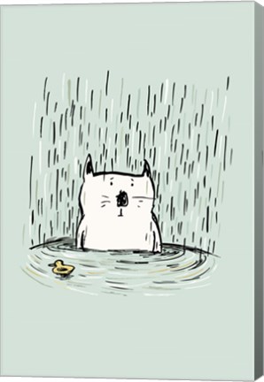 Framed Soggy Cat Print
