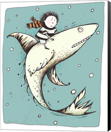 Framed Fish Boy Print
