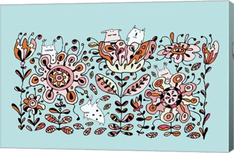 Framed Flower Monsters Print