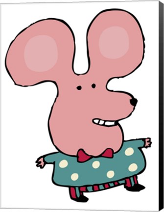 Framed Happy Mr. Mouse Print