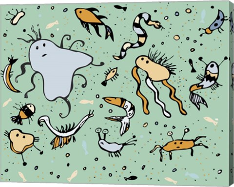 Framed Undersea Creatures Print