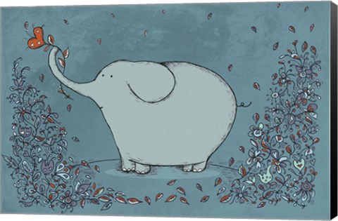 Framed Garden Elephant Print
