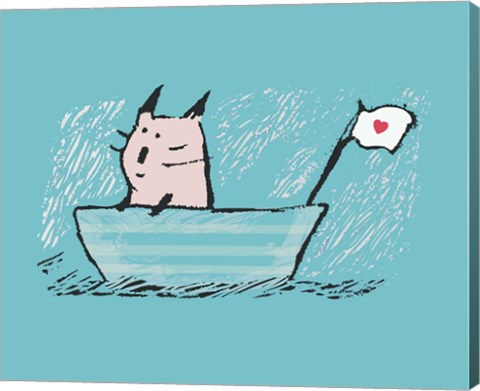 Framed Sweet Sailor Cat Print