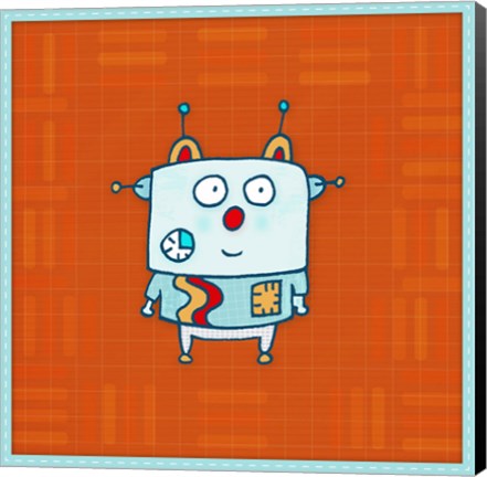Framed Little Robot Boy Print