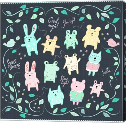 Framed Sleepy Time Toys Print