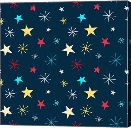 Framed Sweet Stars Pattern Print