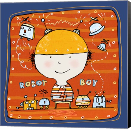 Framed Robot Boy 2 Print