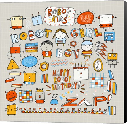 Framed Robot Kids Print