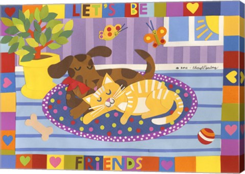 Framed Let&#39;s Be Friends Print