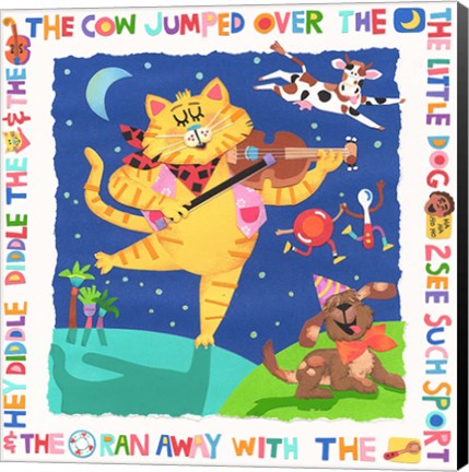 Framed Cow Jumped Over The Moon Print