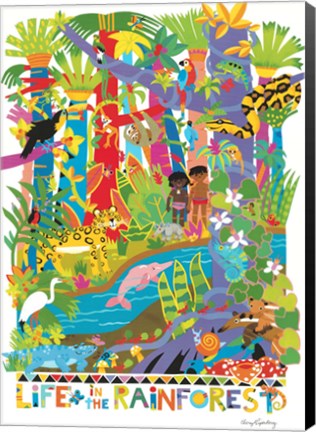 Framed Life In The Rainforest Print