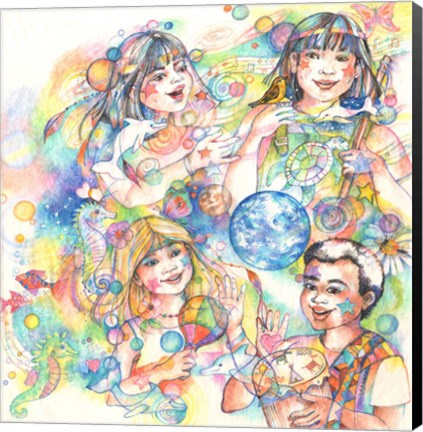 Framed Children &amp; Music Print