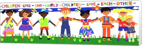 Framed Children Love the World Print