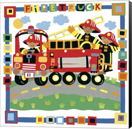 Framed Firetruck Print