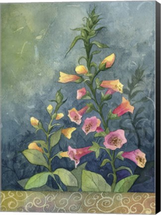 Framed Foxgloves Print