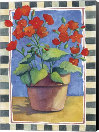 Framed Geraniums Print