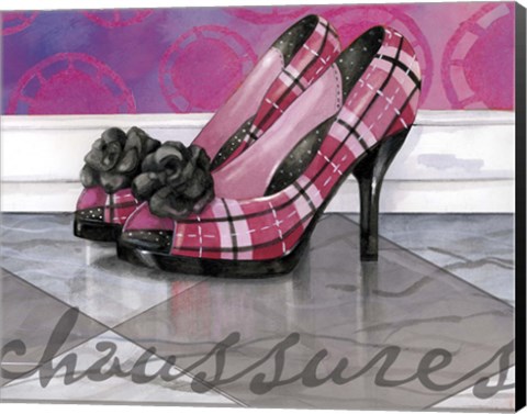 Framed Plaid Heels Print