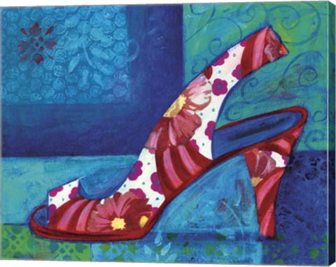 Framed Shoe Flower Print