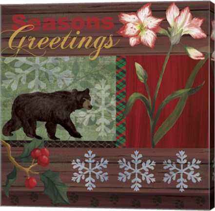 Framed Christmas Lodge II Print