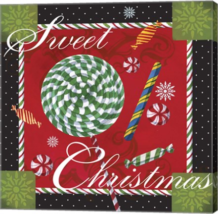 Framed Sweet Christmas I Print