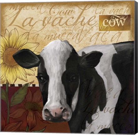 Framed Cow Print