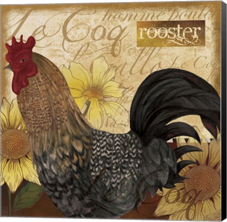 Framed Rooster Print