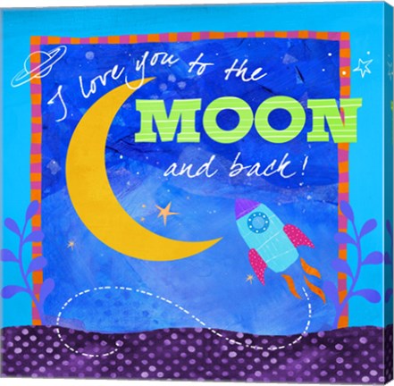 Framed To The Moon Print