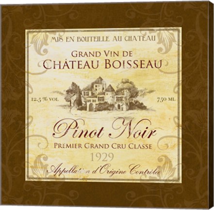 Framed Wine Label III Print