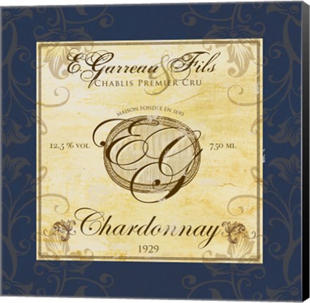 Framed Wine Label IV Print