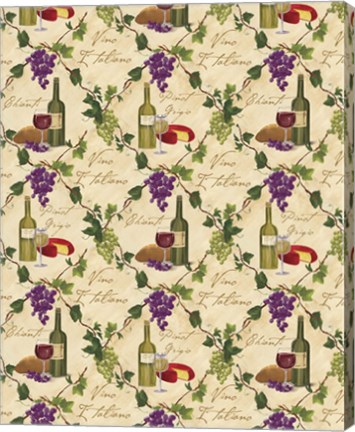 Framed Wine Pattern I Print